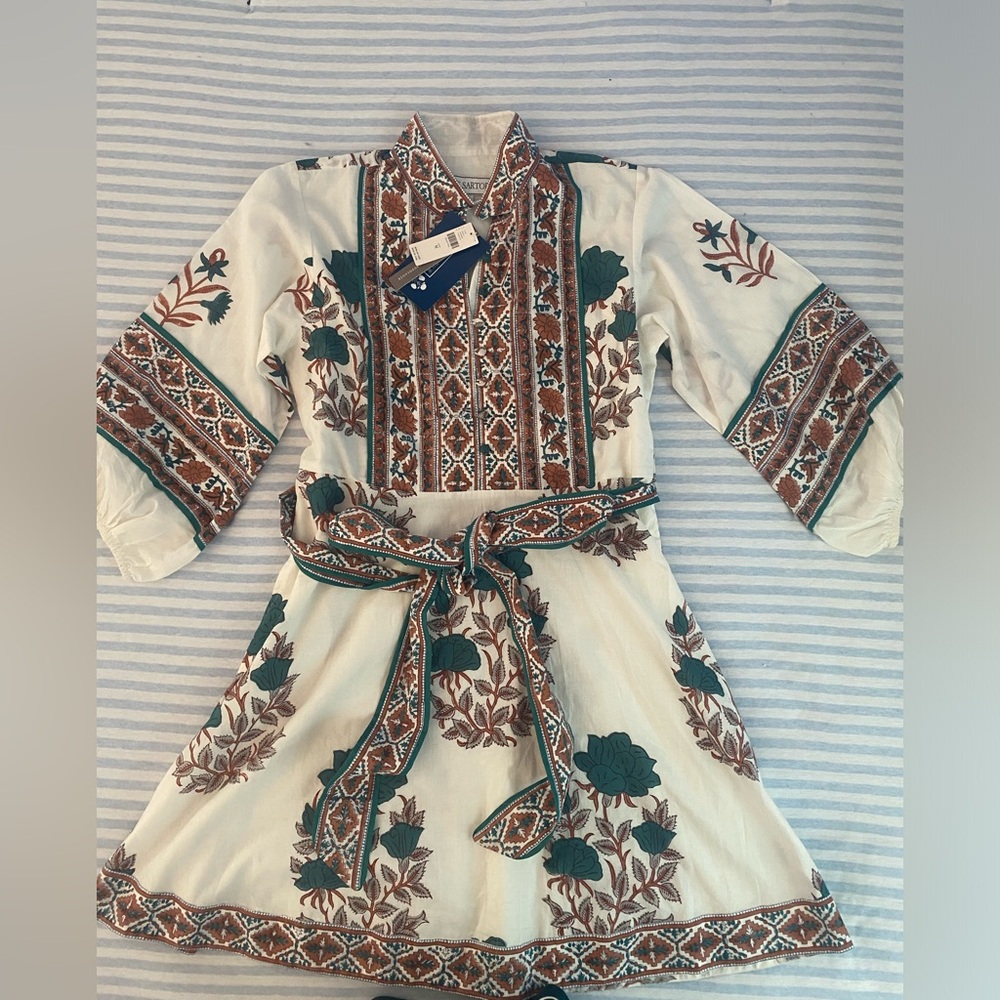 NWT Sue Sartor Flounce Shorty Dress Size M DARK TURQUOISE - Picture 15 of 16